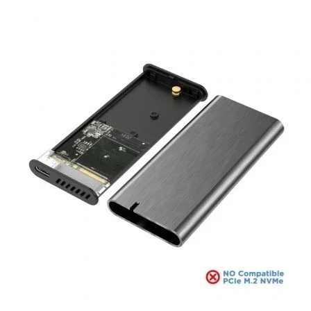 Aisens Caja Externa M.2 (NGFF) ASM2-007GRY SATA USB 3.1 Gen1 Gris